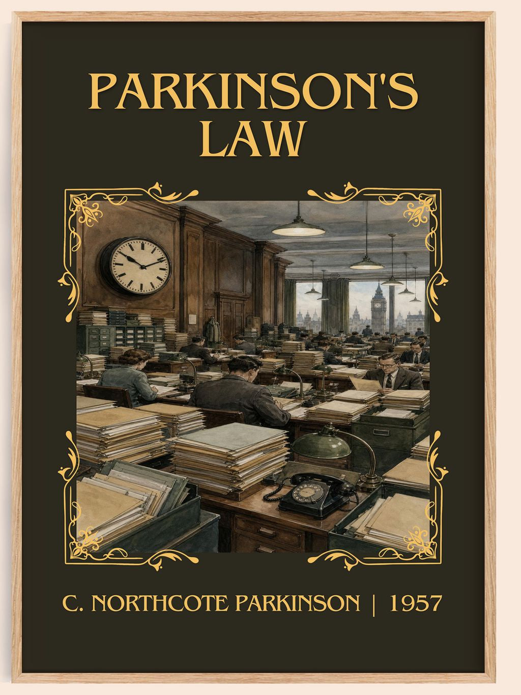 Parkinson's Law Classic Book Art Print by C. Northcote Parkinson – book poster