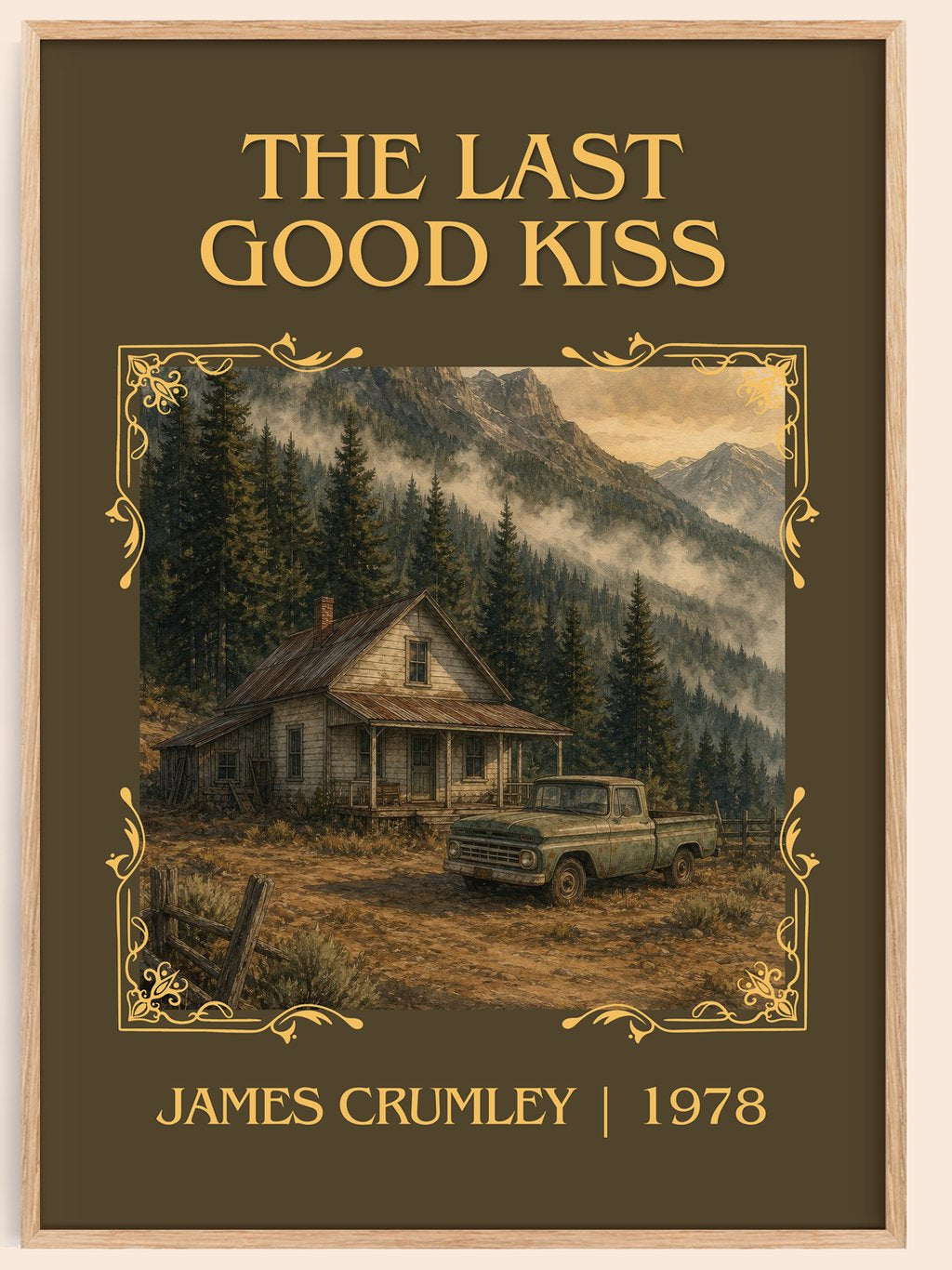 The Last Good Kiss Classic Book Art Print by James Crumley – book poster