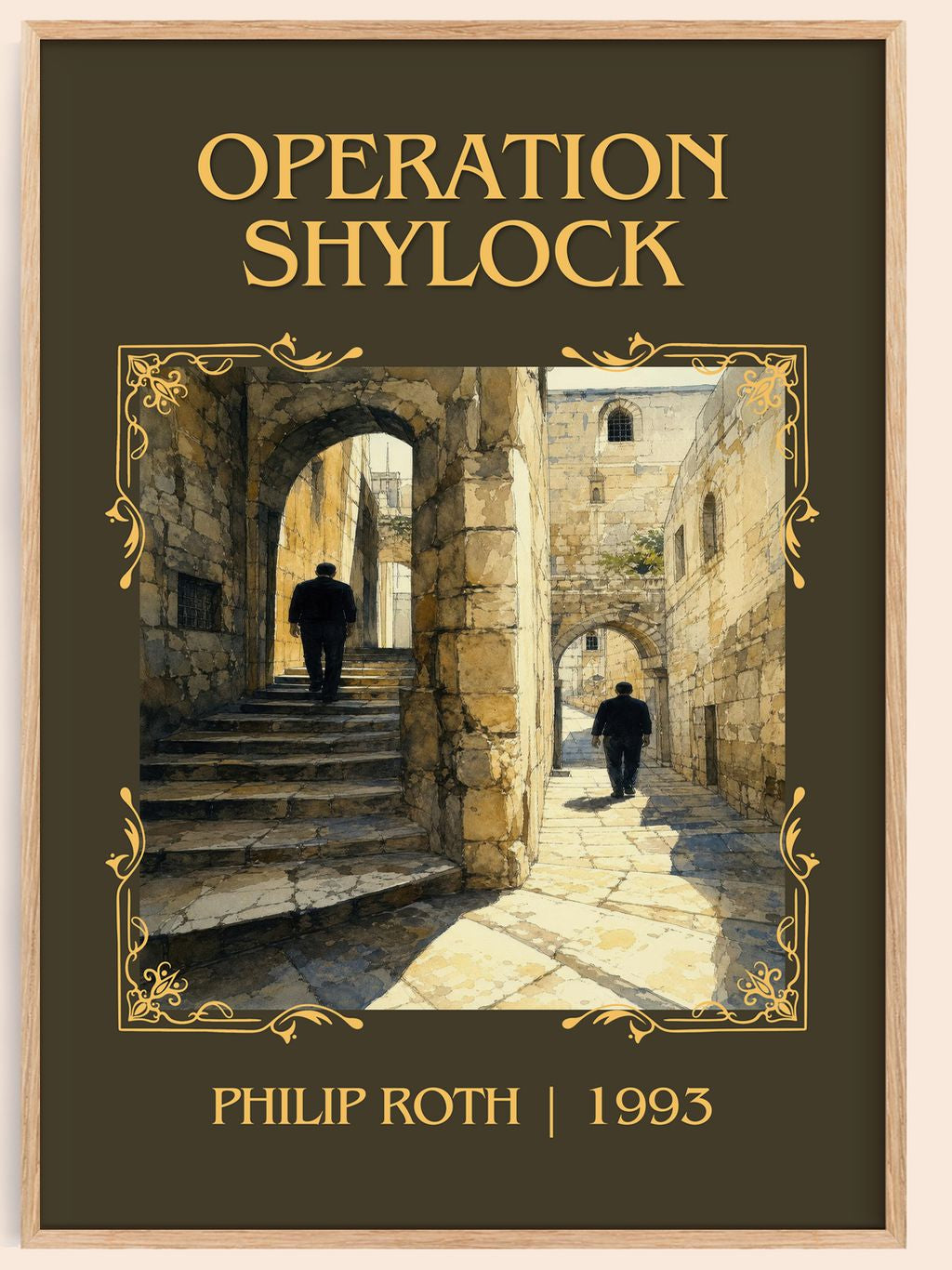 Operation Shylock Classic Book Art Print by Philip Roth – book poster