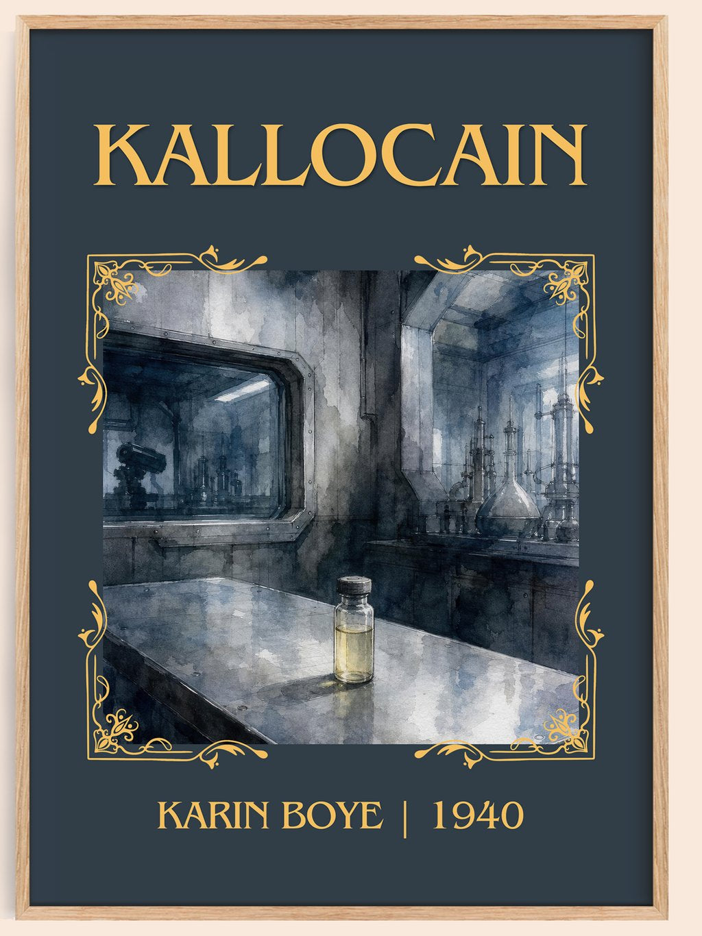Kallocain Classic Book Art Print by Karin Boye – book poster
