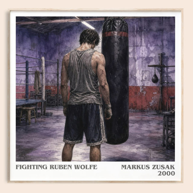 Fighting Ruben Wolfe Literary Art Print by Markus Zusak
