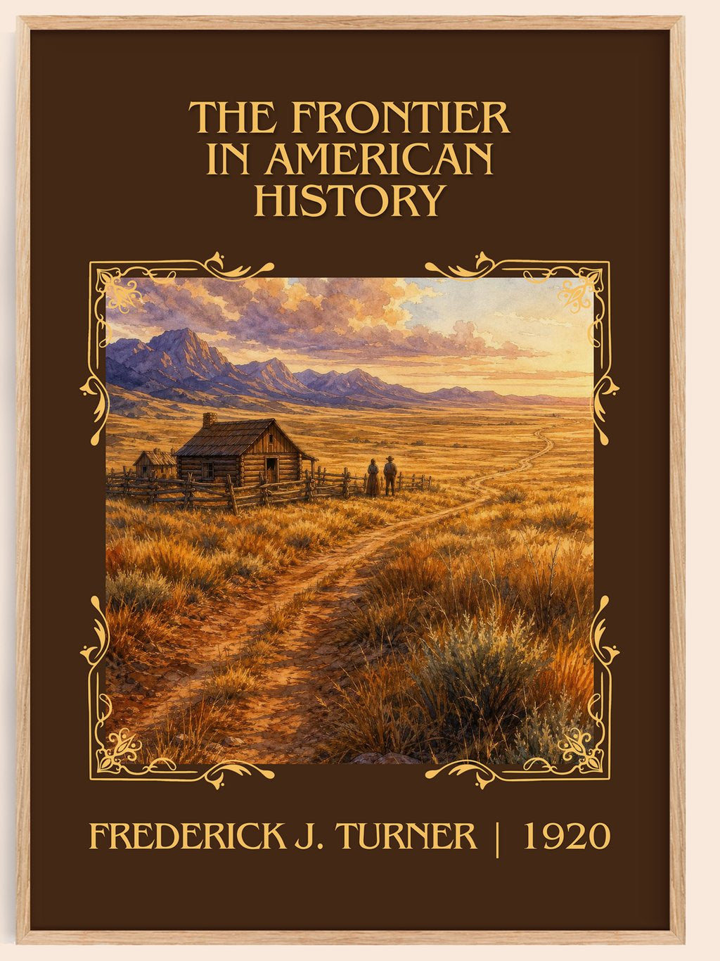 Frontier in American History Classic Book Art Print by F. Turner – book poster
