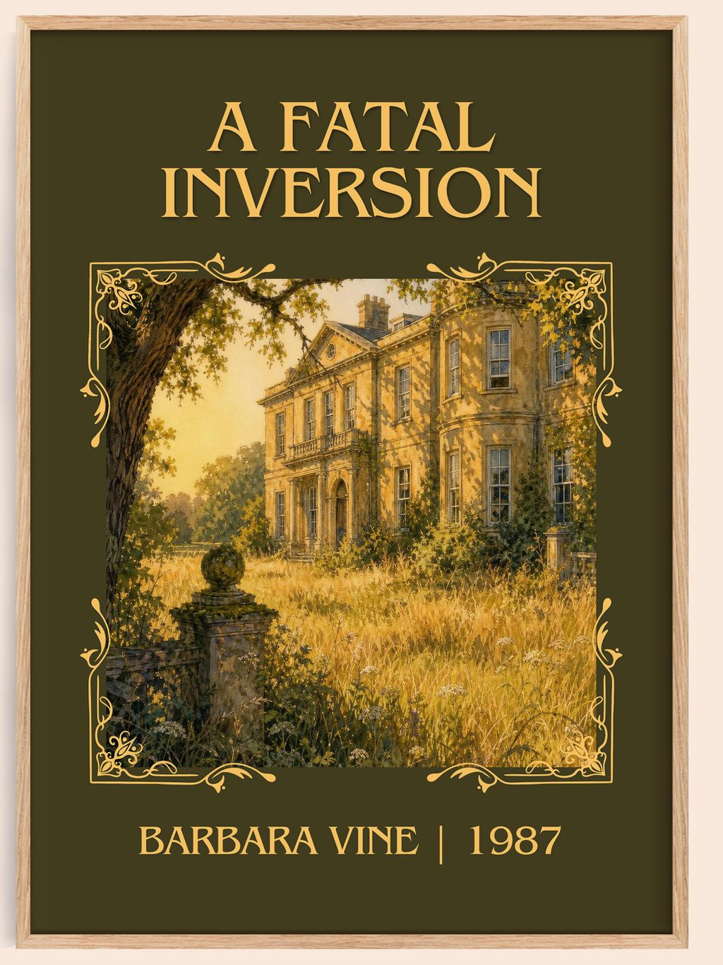 A Fatal Inversion Classic Book Art Print by Barbara Vine – book poster