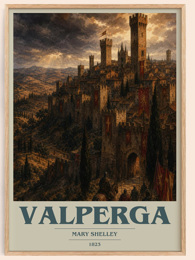 Valperga Book Cover Poster by Mary Shelley