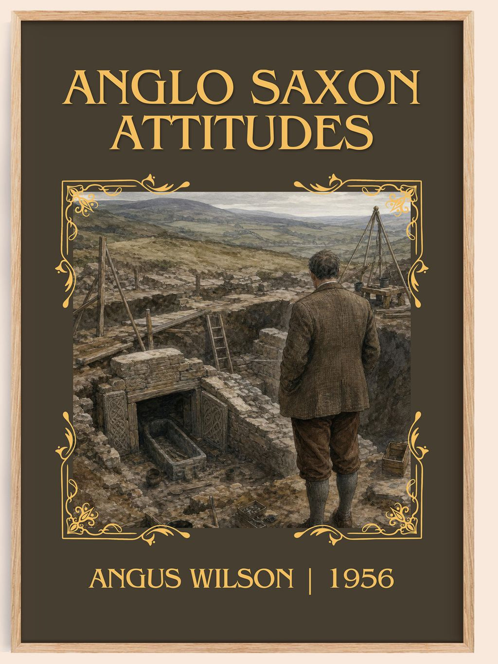 Anglo Saxon Attitudes Classic Book Art Print by Angus Wilson – book poster