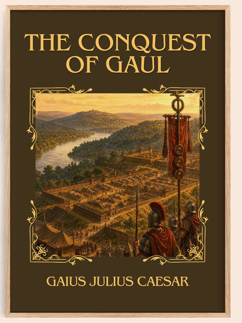 The Conquest Of Gaul Classic Book Art Print by Gaius Julius Caesar – book poster