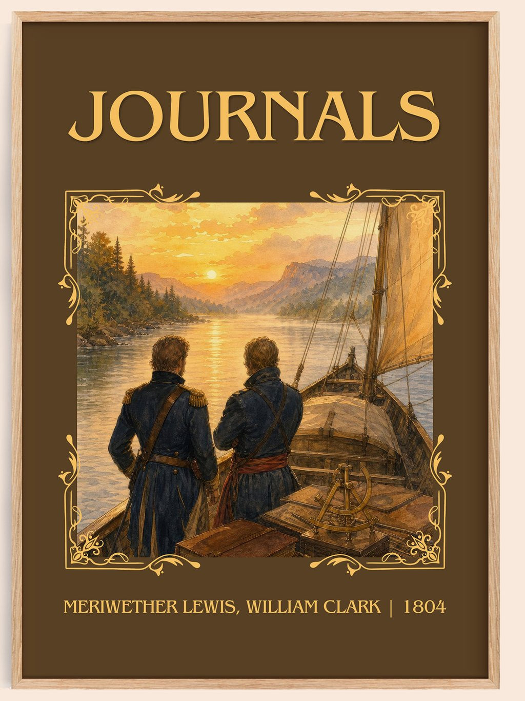Journals Classic Book Art Print by Meriwether Lewis, William Clark – book poster