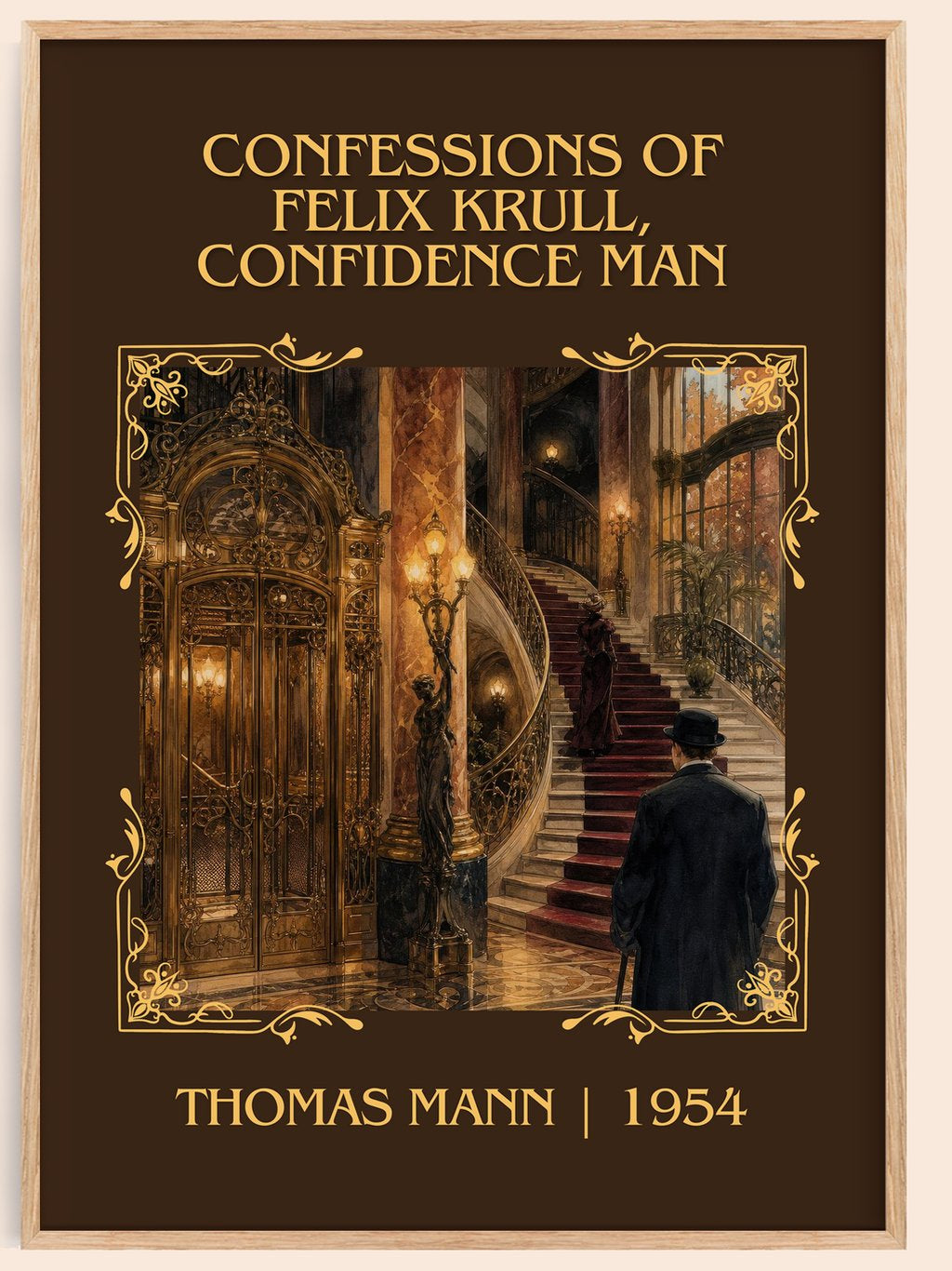 Confessions Of Felix Krull, Confidence Man Classic Book Art Print by Thomas Mann – book poster