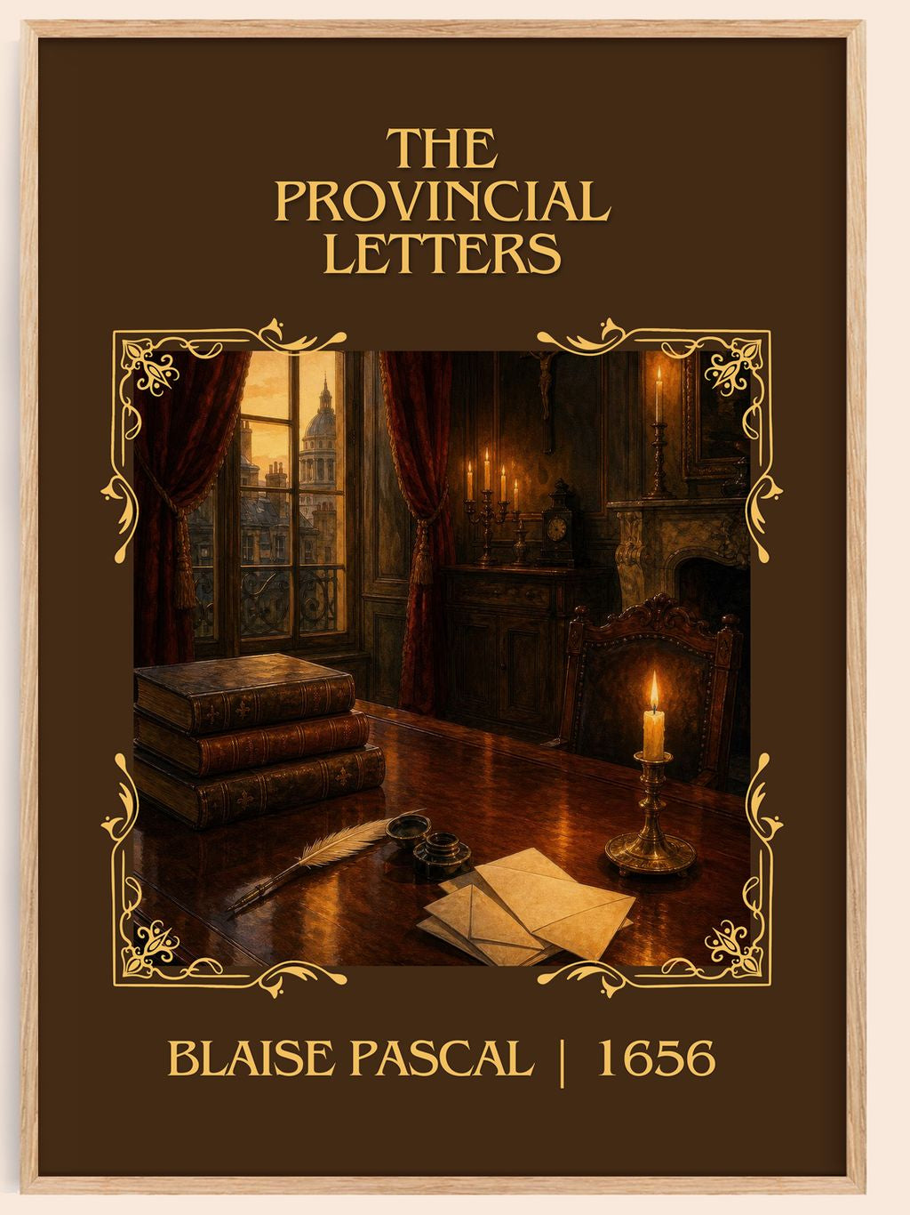 The Provincial Letters Classic Book Art Print by Blaise Pascal – book poster