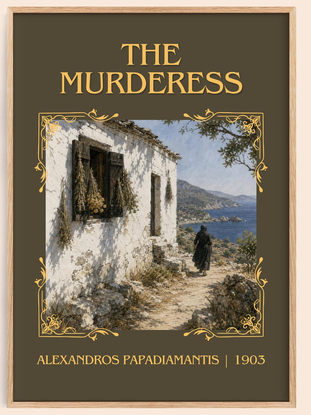 The Murderess Classic Book Art Print by Alexandros Papadiamantis – book poster