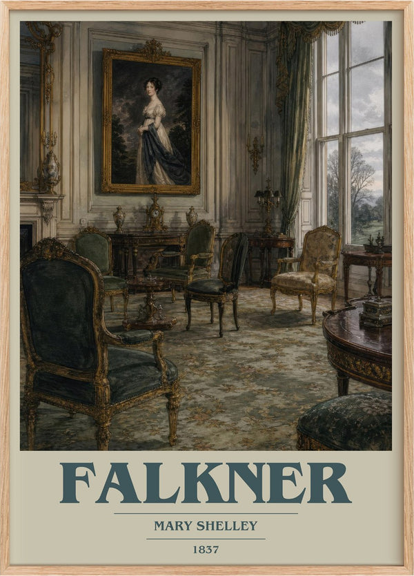 Falkner Book Cover Poster by Mary Shelley