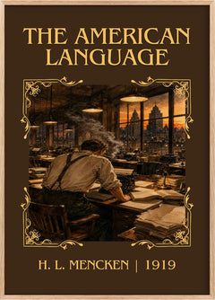The American Language Classic Book Art Print by H. L. Mencken