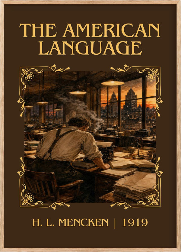 The American Language Classic Book Art Print by H. L. Mencken