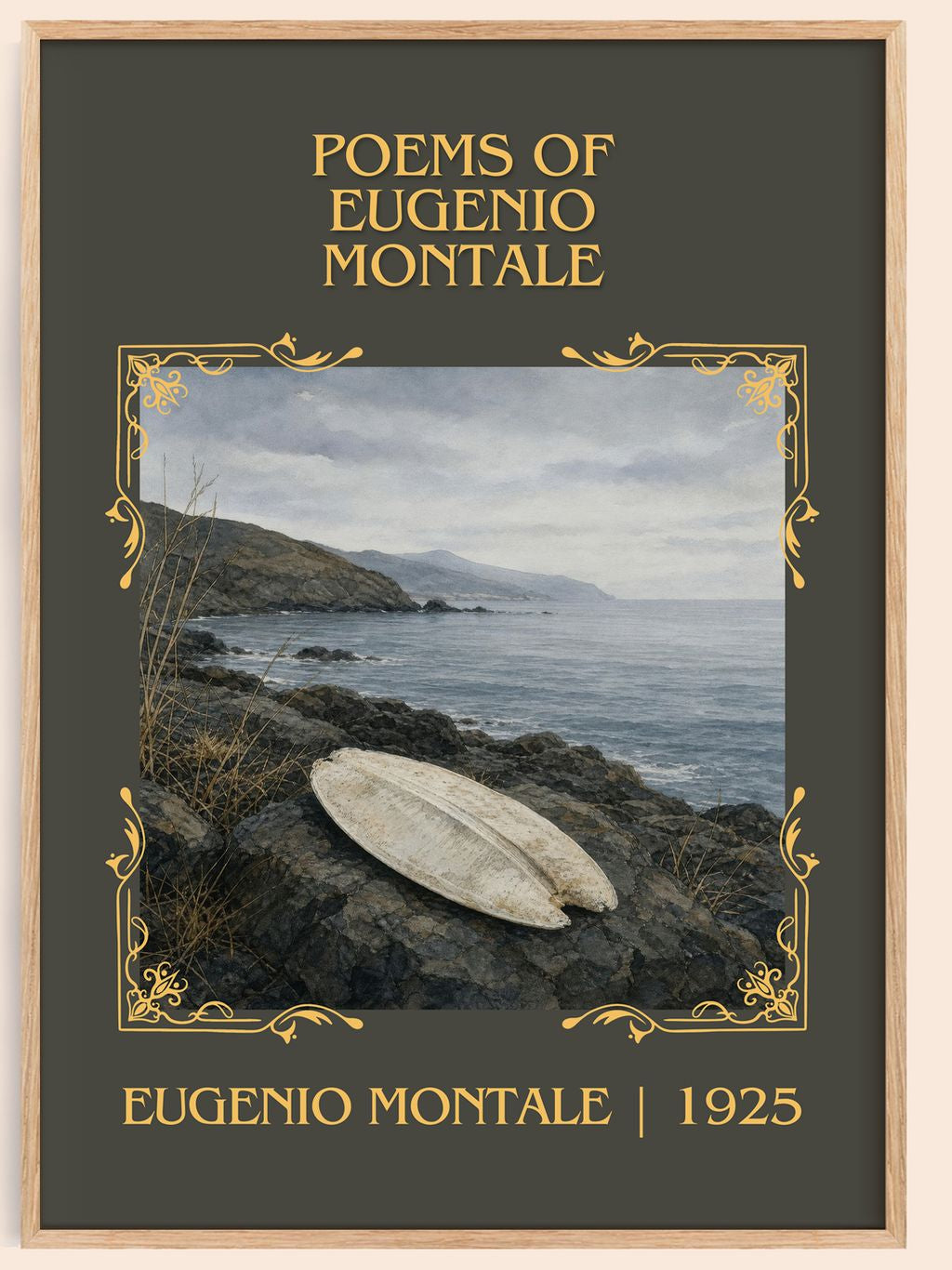 Poems of Eugenio Montale Classic Book Art Print by Eugenio Montale – book poster