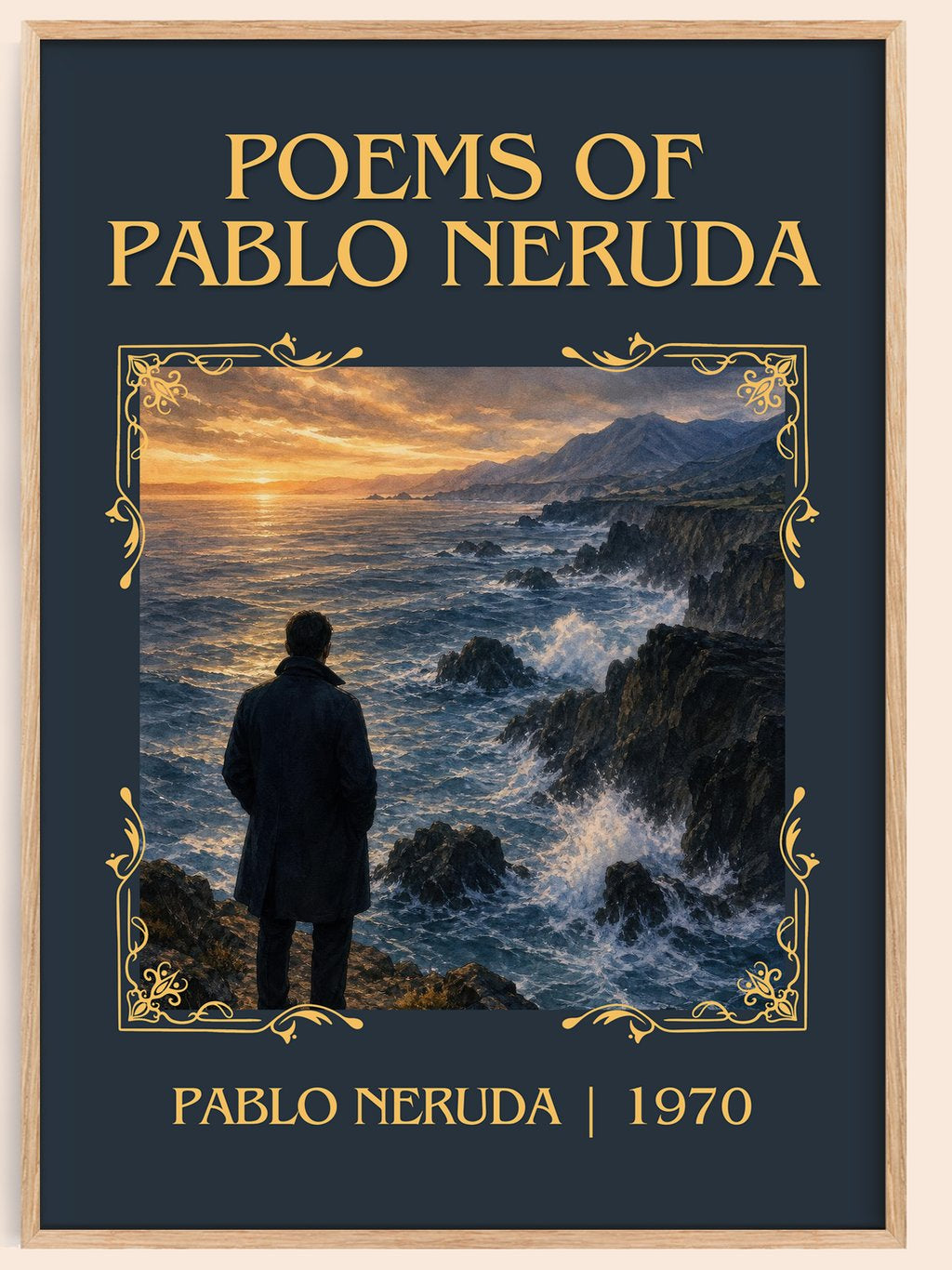 Poems of Pablo Neruda Classic Book Art Print by Pablo Neruda – book poster
