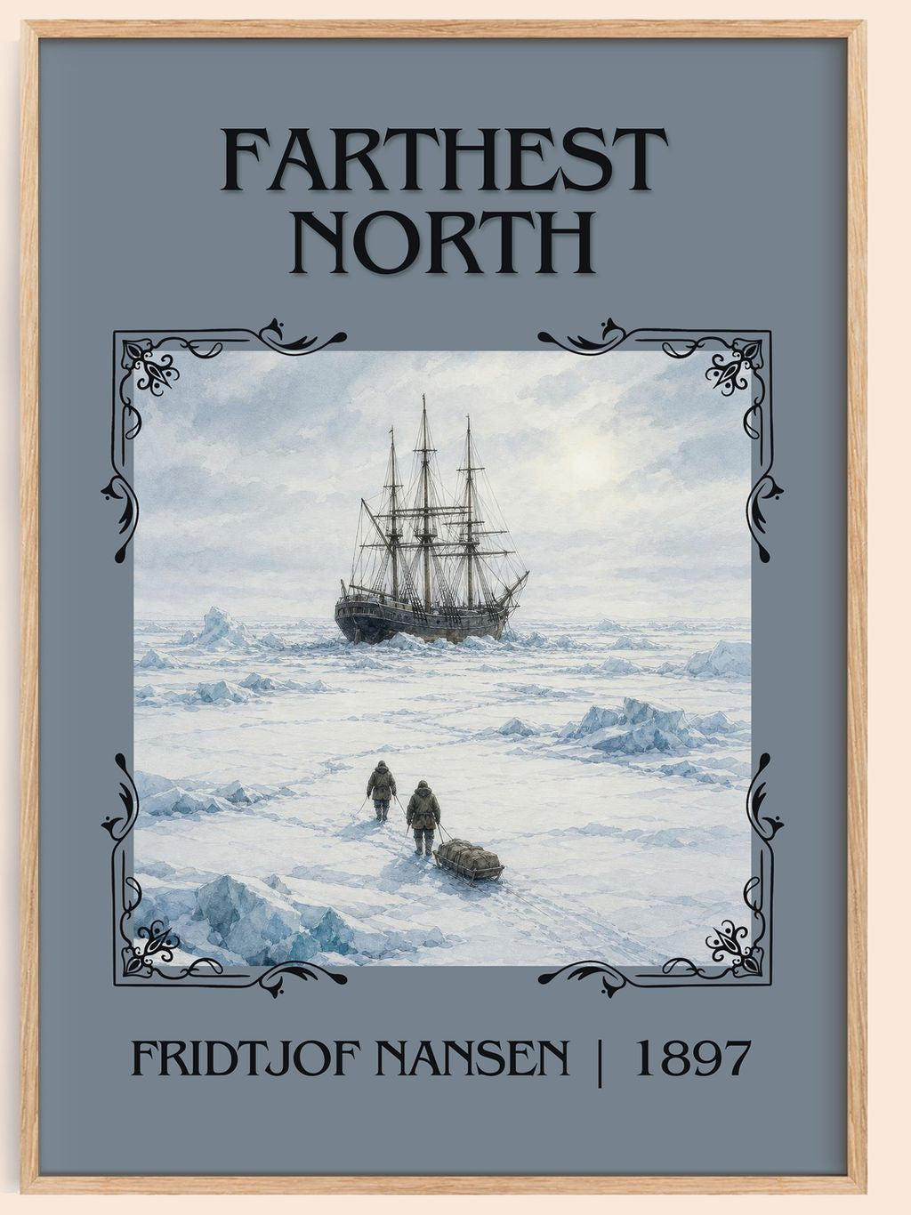 Farthest North Classic Book Art Print by Fridtjof Nansen – book poster