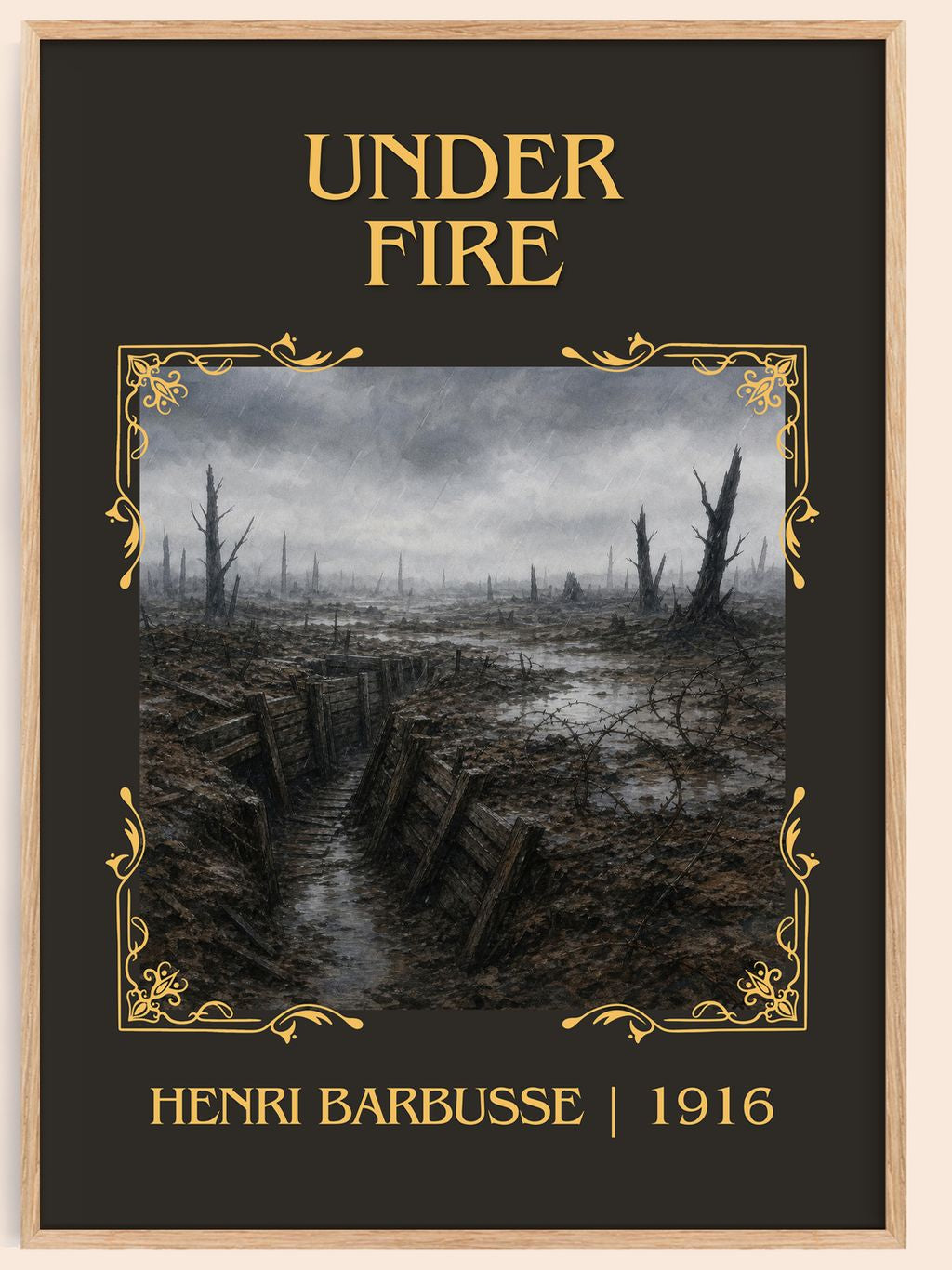 Under Fire Classic Book Art Print by Henri Barbusse – book poster