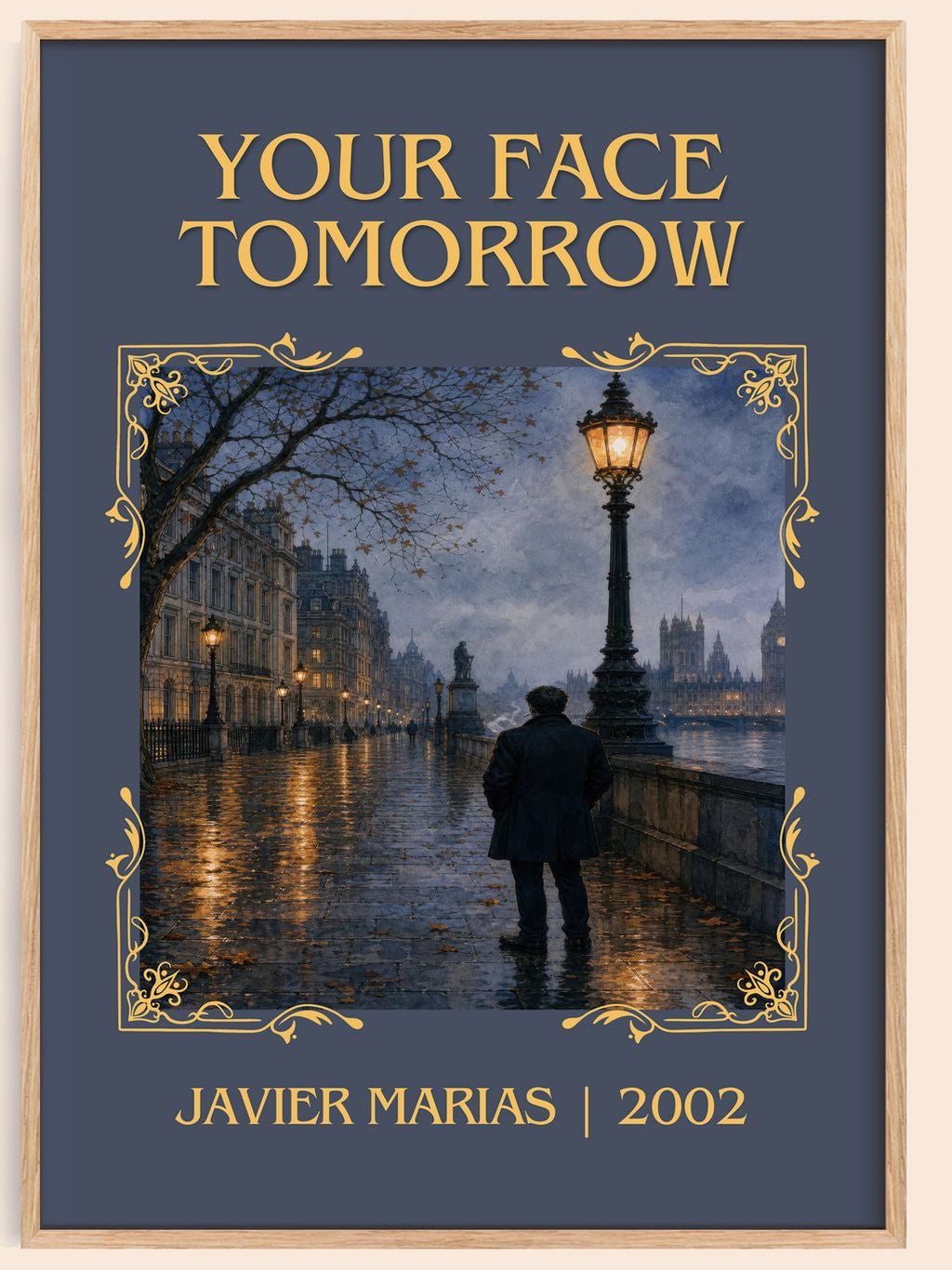 Your Face Tomorrow Classic Book Art Print by Javier Marias – book poster