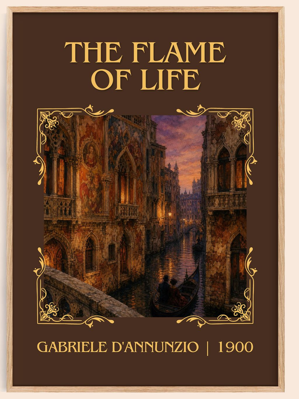 The Flame Of Life Classic Book Art Print by Gabriele D'Annunzio – book poster