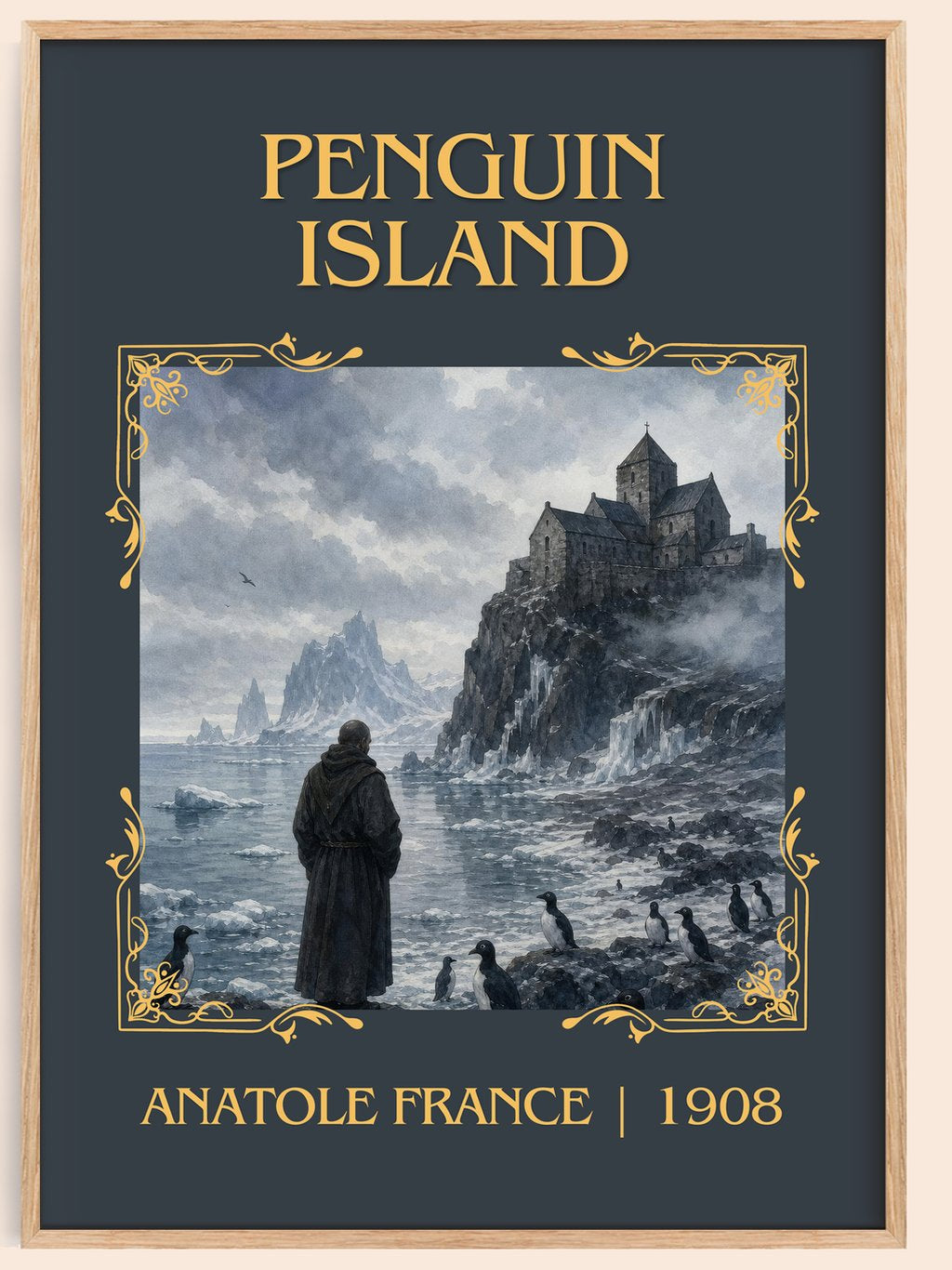 Penguin Island Classic Book Art Print by Anatole France – book poster