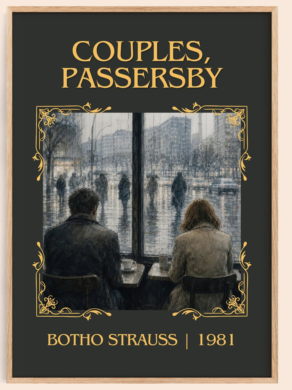 Couples, Passersby Classic Book Art Print by Botho Strauß – book poster