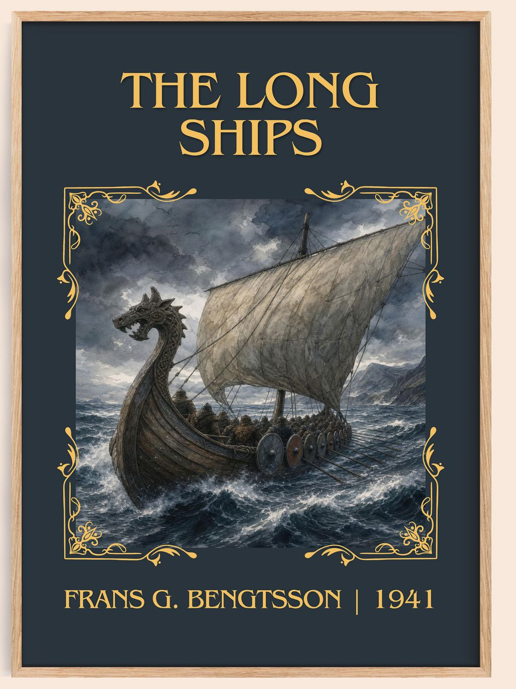 The Long Ships Classic Book Art Print by Frans G. Bengtsson – book poster