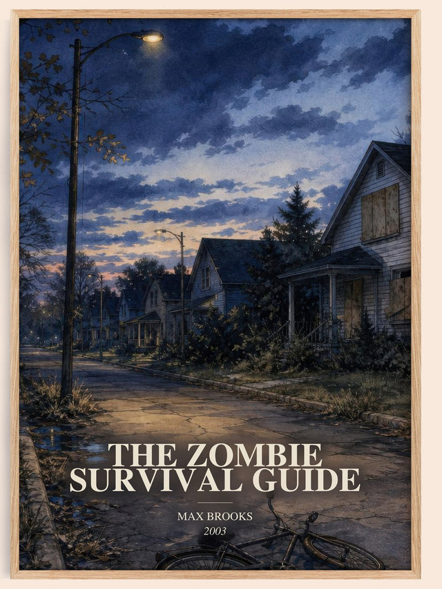 The Zombie Survival Guide Book Watercolour Illustration by Max Brooks