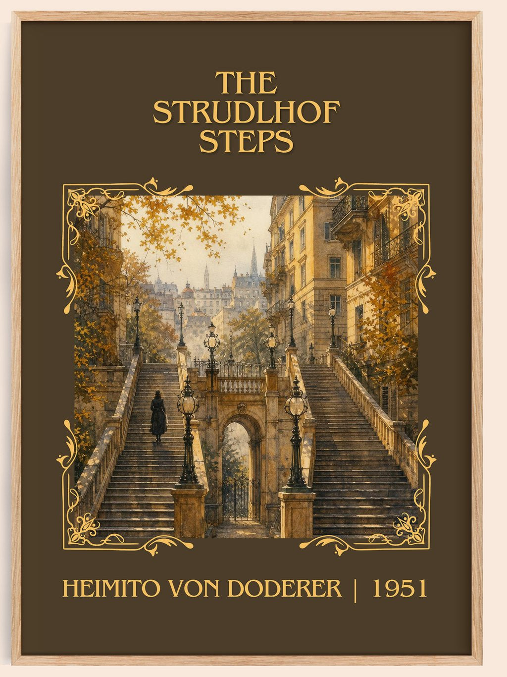 The Strudlhof Steps Classic Book Art Print by Heimito von Doderer – book poster