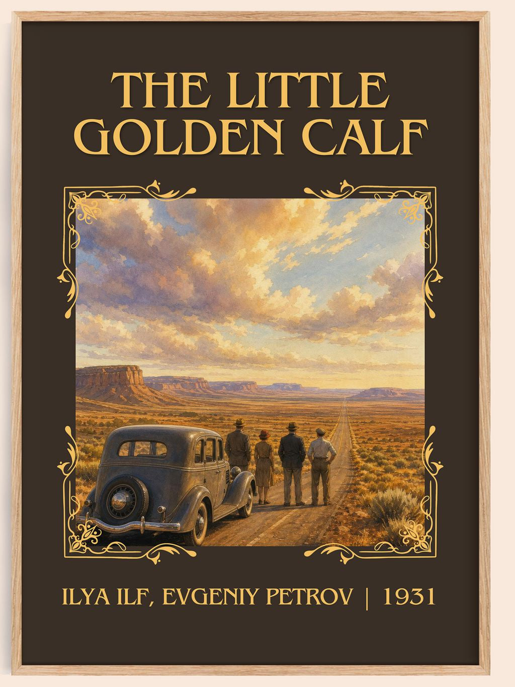 Little Golden Calf Classic Book Art Print by Ilya Ilf, Evgeniy Petrov – book poster