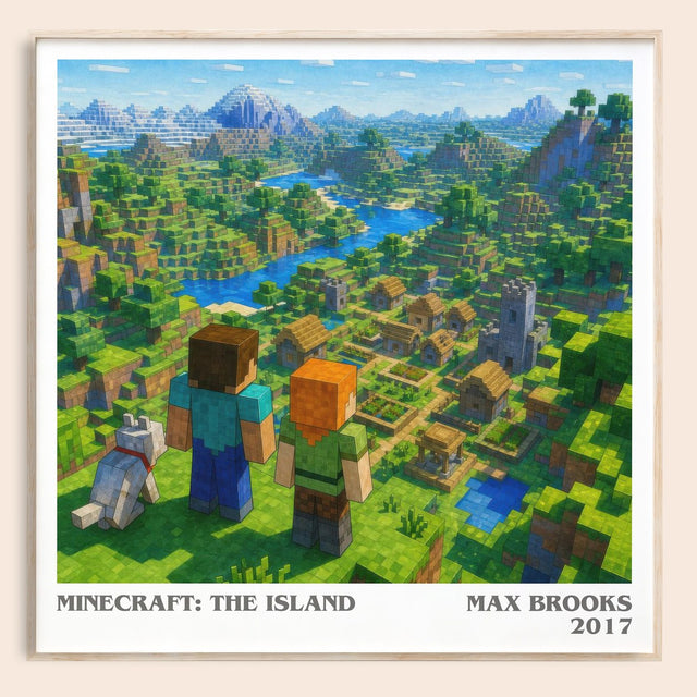 Minecraft: The Island Literary Art Print by Max Brooks