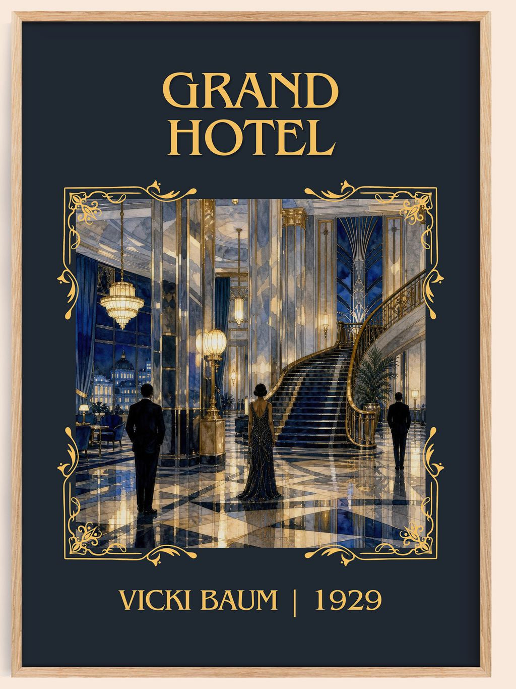Grand Hotel Classic Book Art Print by Vicki Baum – book poster
