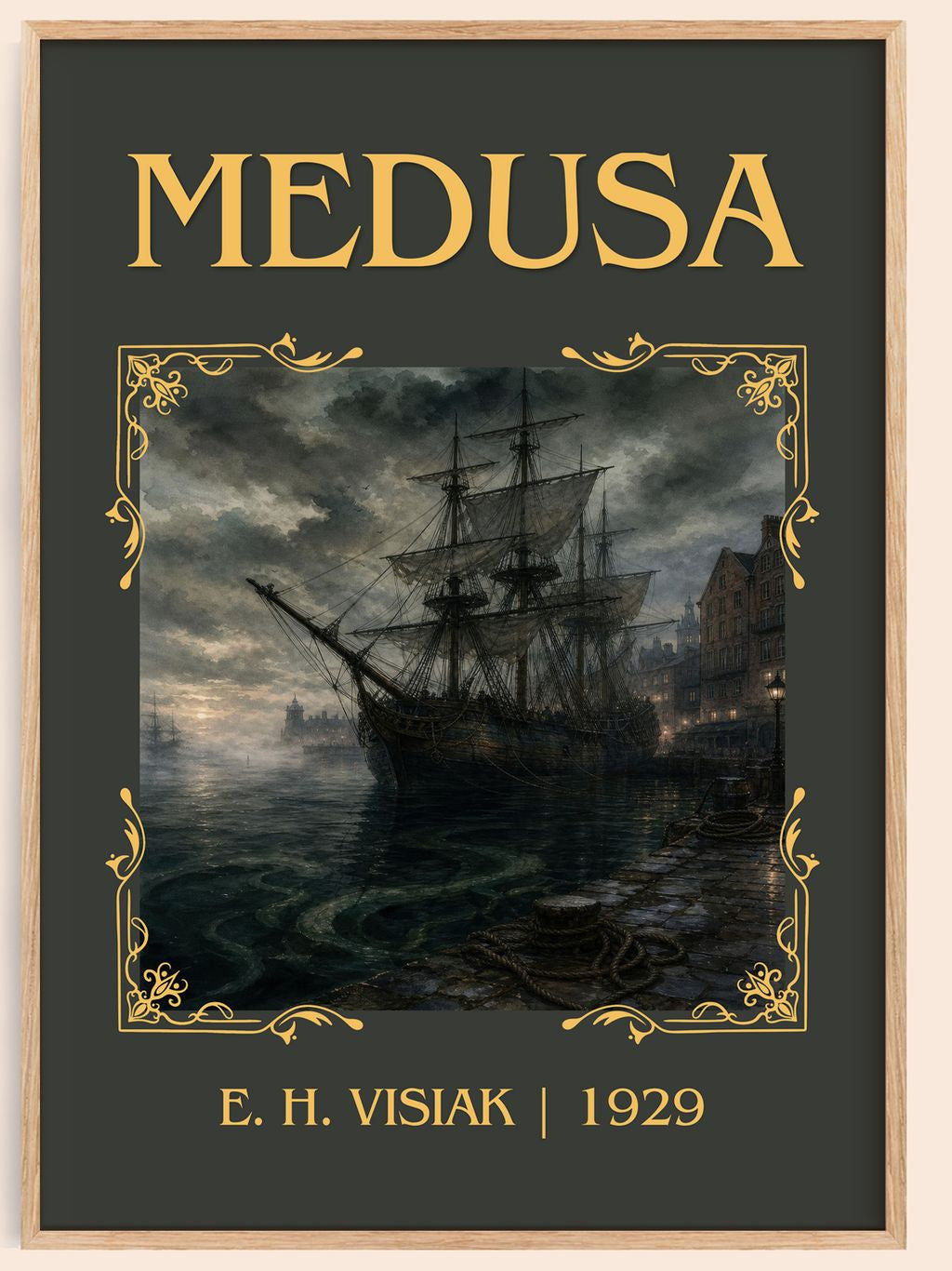 Medusa Classic Book Art Print by E. H. Visiak – book poster