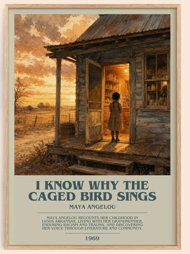 I Know Why The Caged Bird Sings Bookish Wall Art by Maya Angelou