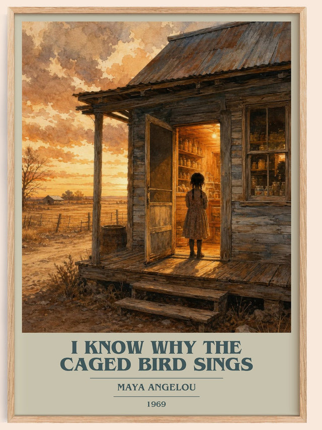 I Know Why The Caged Bird Sings Book Cover Poster by Maya Angelou