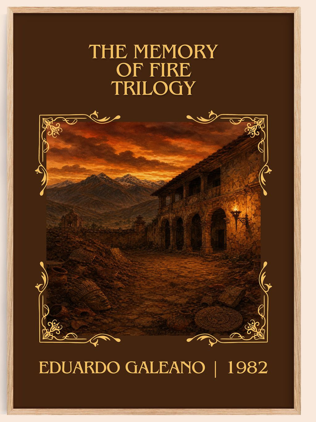 The Memory of Fire Trilogy Classic Book Art Print by Eduardo Galeano – book poster