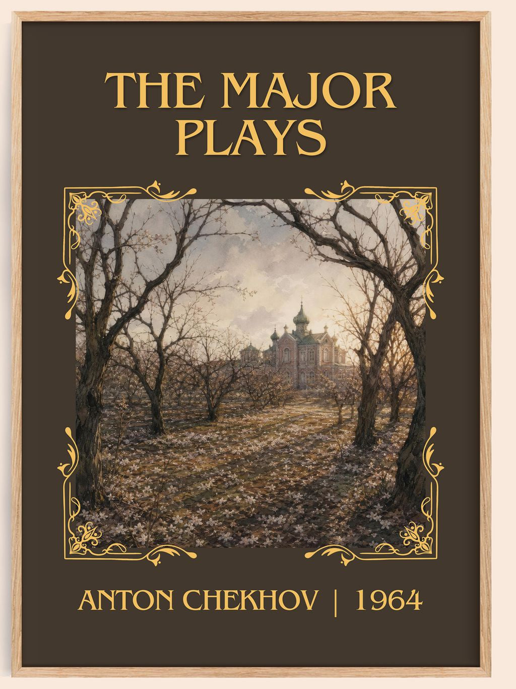The Major Plays Classic Book Art Print by Anton Chekhov – book poster
