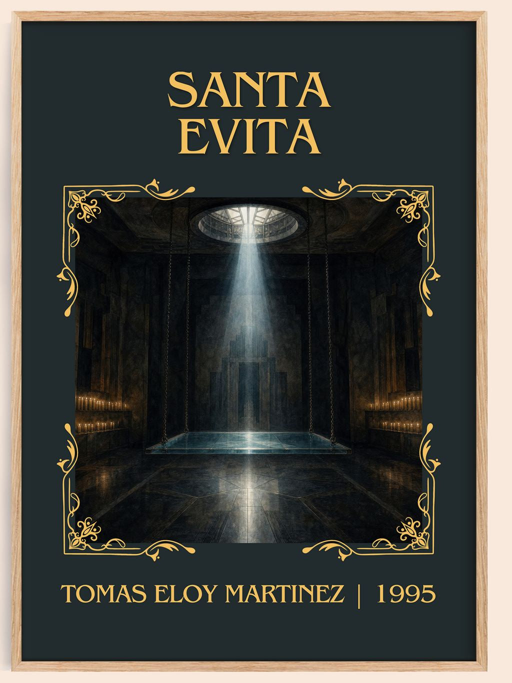 Santa Evita Classic Book Art Print by Tomás Eloy Martínez – book poster