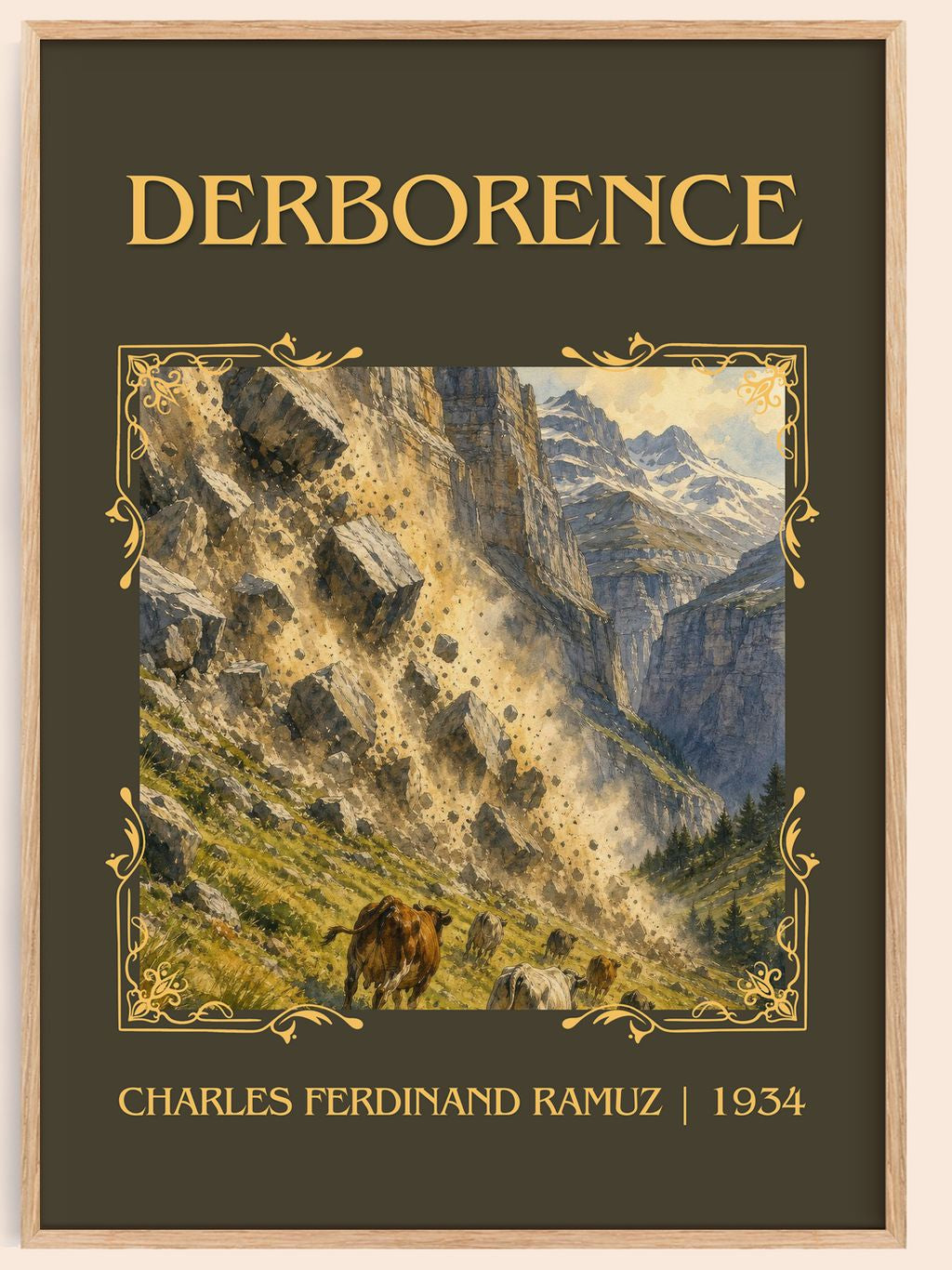 Derborence Classic Book Art Print by Charles Ferdinand Ramuz – book poster