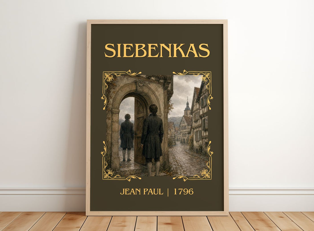 Siebenkäs Classic Book Art Print by Jean Paul – framed print leaning on a wooden floor