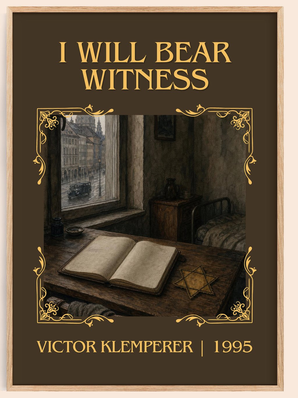 I Will Bear Witness Classic Book Art Print by Victor Klemperer – book poster