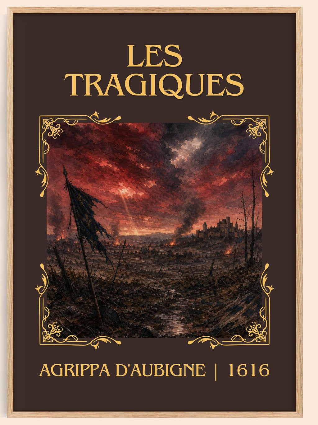 Les Tragiques Classic Book Art Print by Agrippa d'Aubigné – book poster