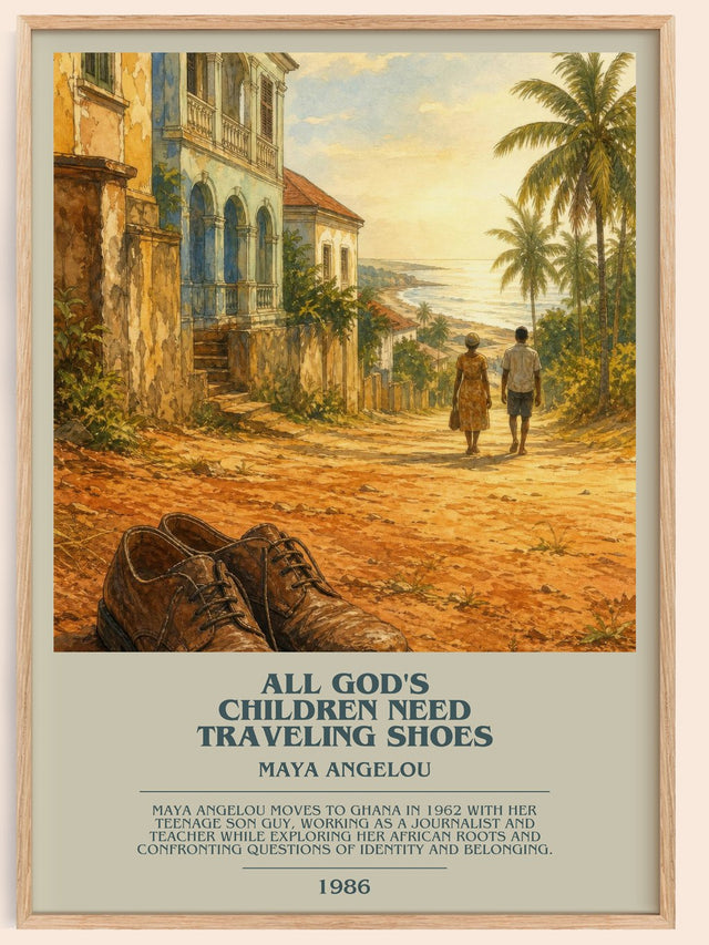 All God'S Children Need Traveling Shoes Bookish Wall Art by M. Angelou