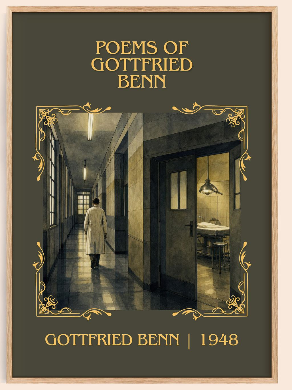 Poems Of Gottfried Benn Classic Book Art Print by Gottfried Benn – book poster