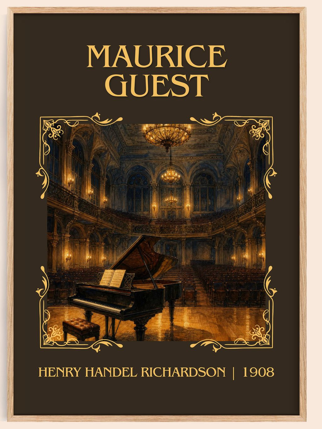 Maurice Guest Classic Book Art Print by Henry Handel Richardson – book poster