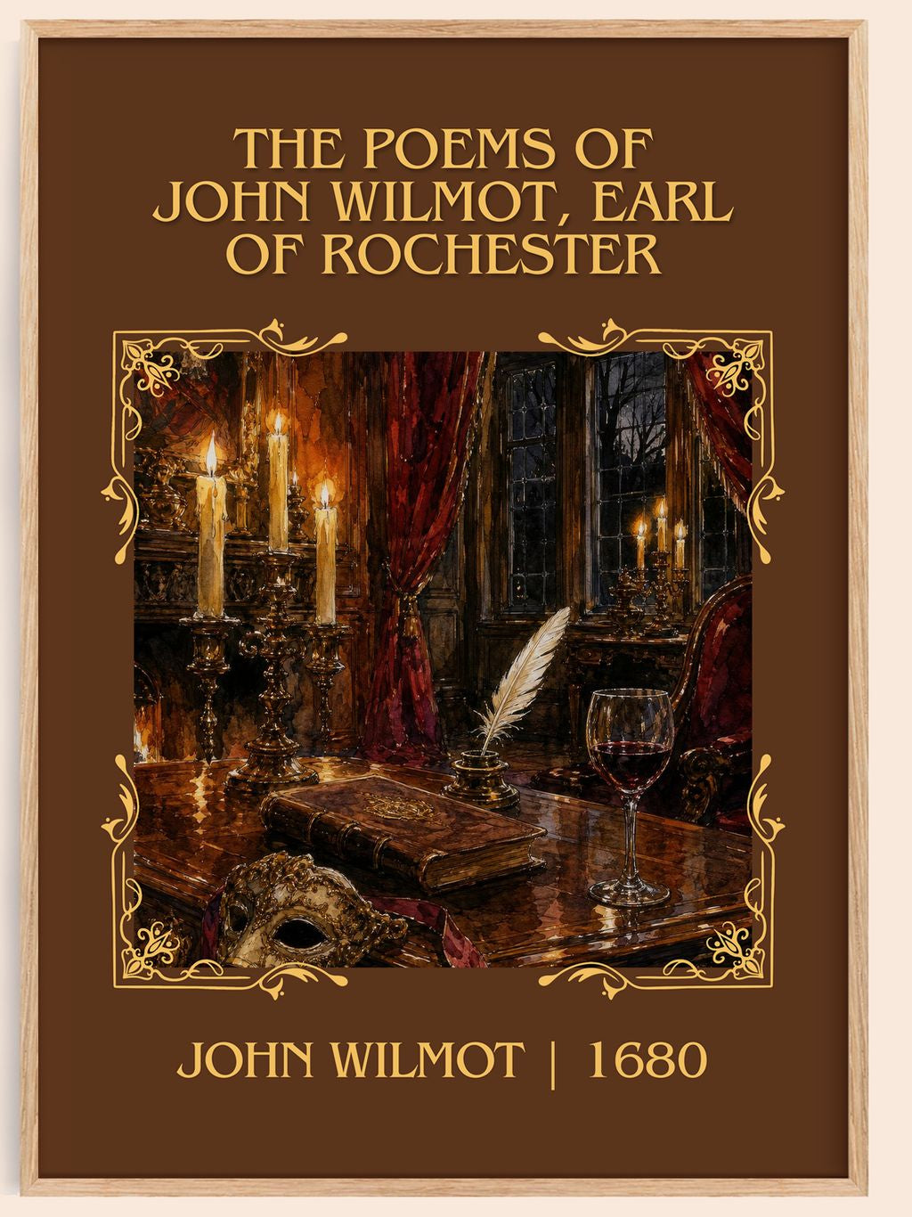 The Poems Of John Wilmot, Earl Of Rochester Classic Book Art Print by John Wilmot – book poster
