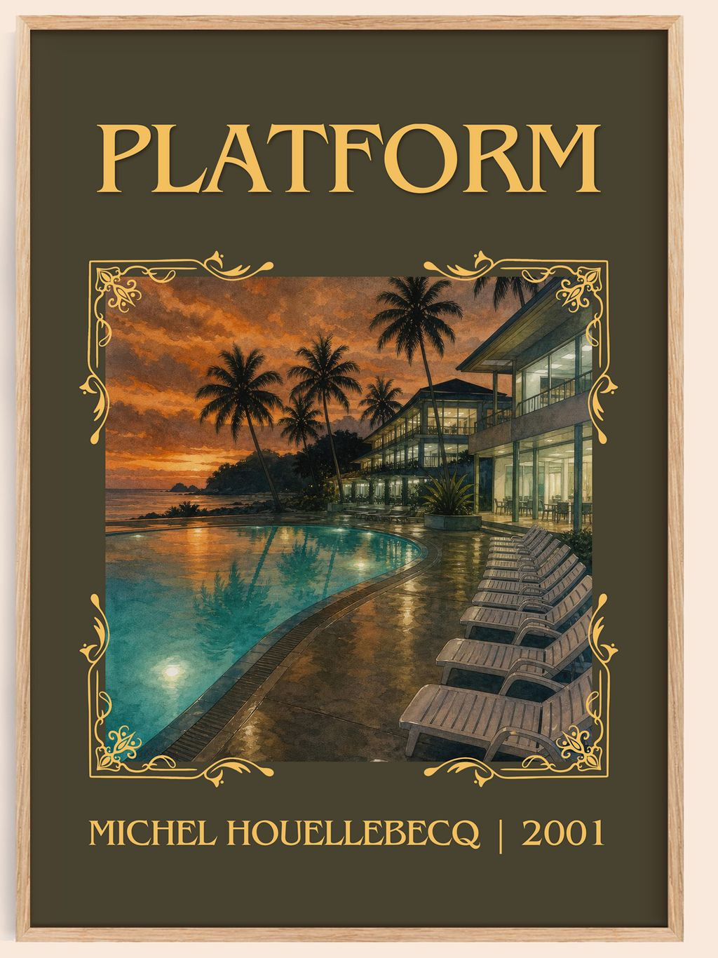 Platform Classic Book Art Print by Michel Houellebecq – book poster