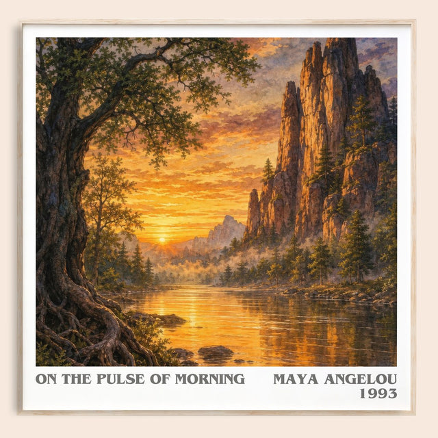 On The Pulse Of Morning Literary Art Print by Maya Angelou