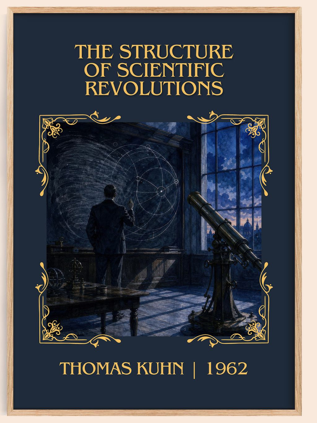 Structure of Scientific Revolutions Classic Book Art Print by T. Kuhn – book poster