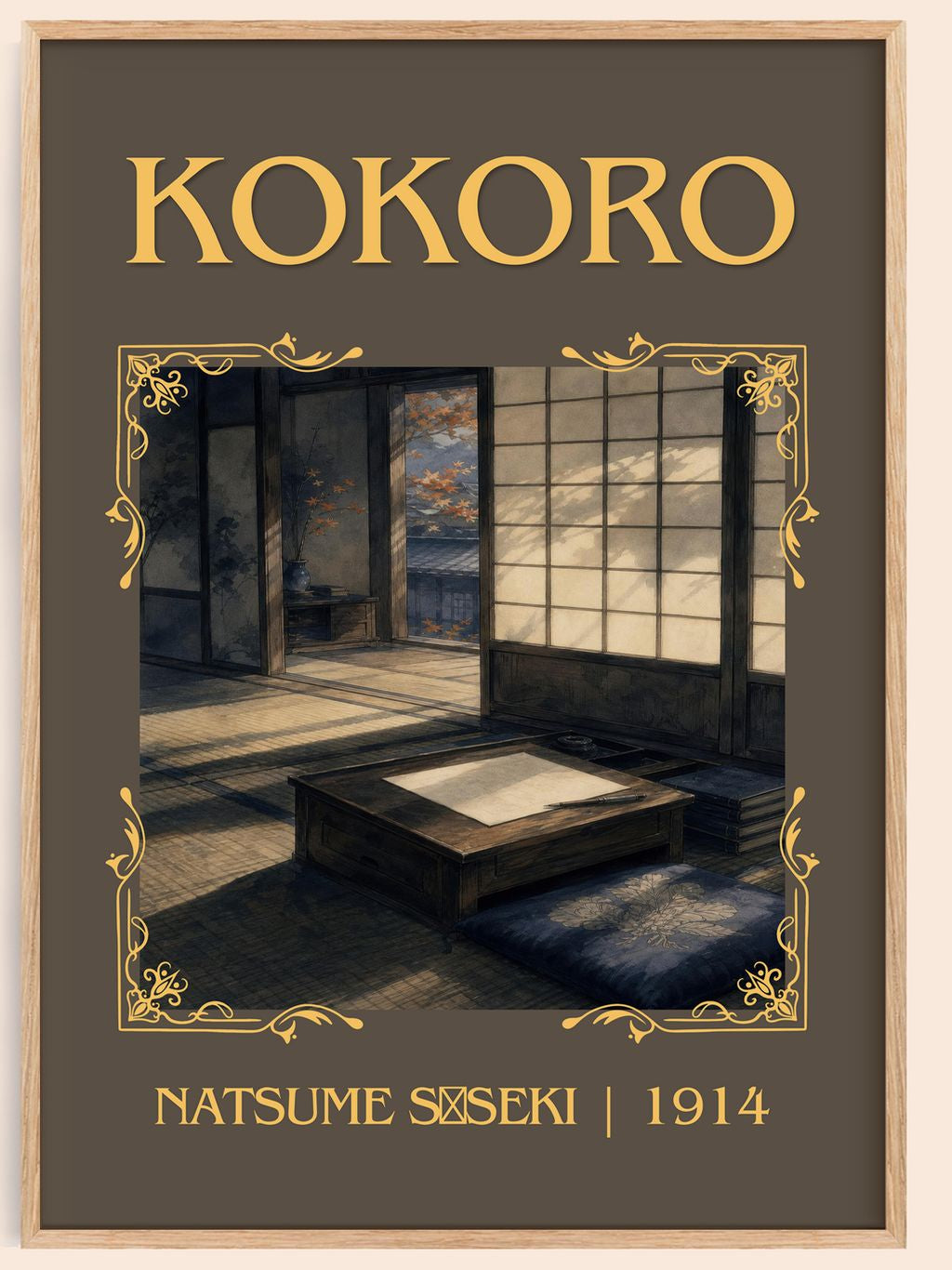 Kokoro Classic Book Art Print by Natsume Sōseki – book poster