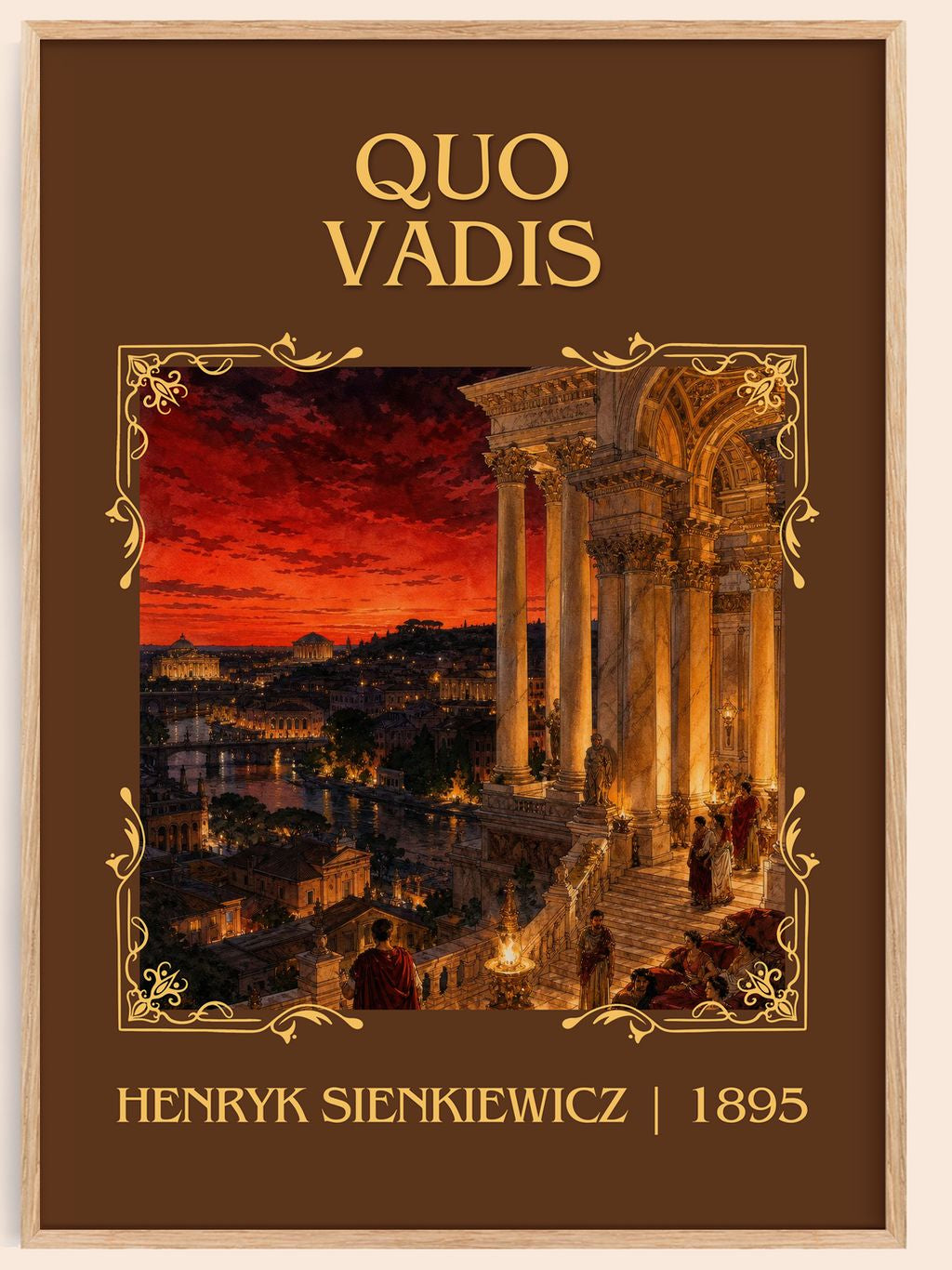 Quo Vadis Classic Book Art Print by Henryk Sienkiewicz – book poster